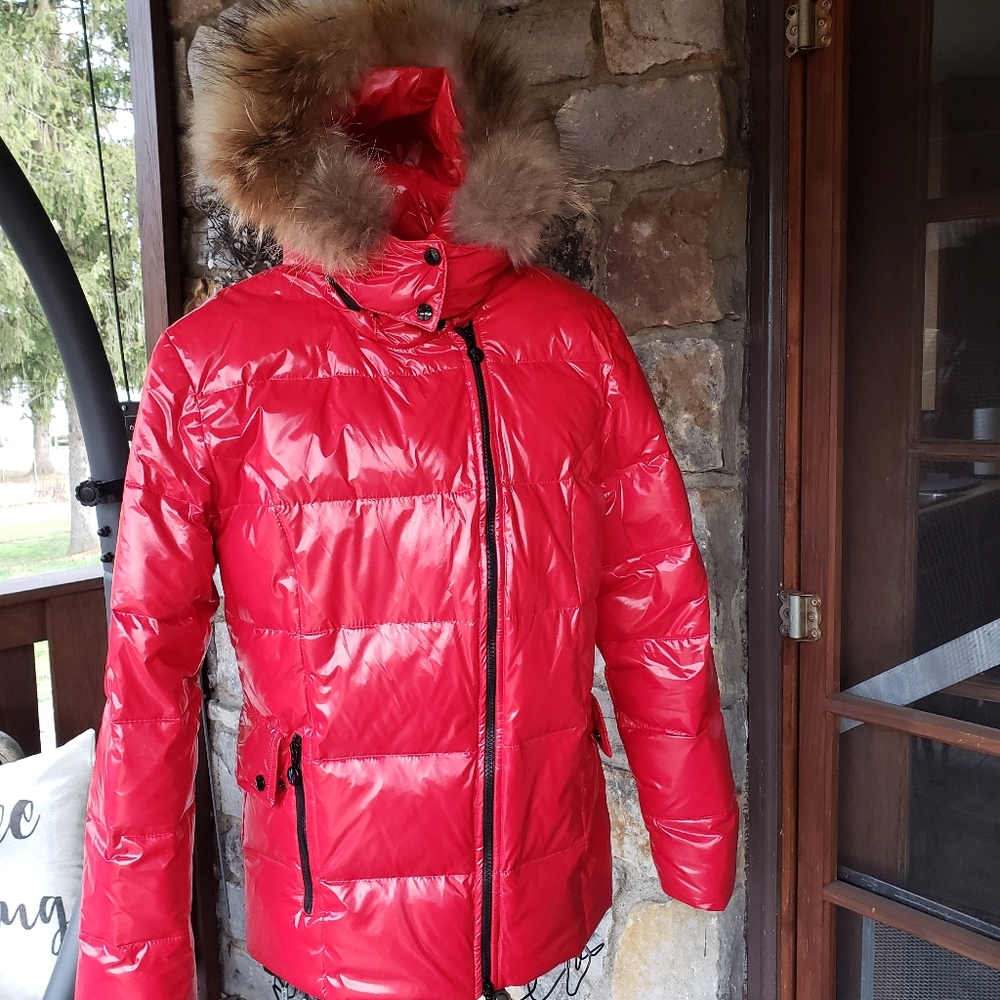 Moncler shiny puffer coat